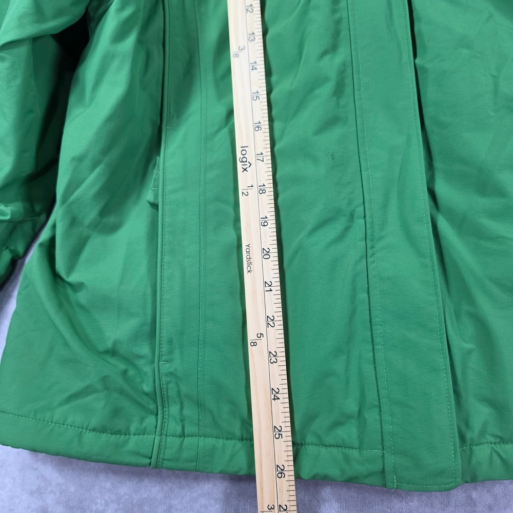 Lands End Squall Jacket Kids L 14-16 Green Good Waterproof Fleece Lined Hooded - Picture 16 of 16